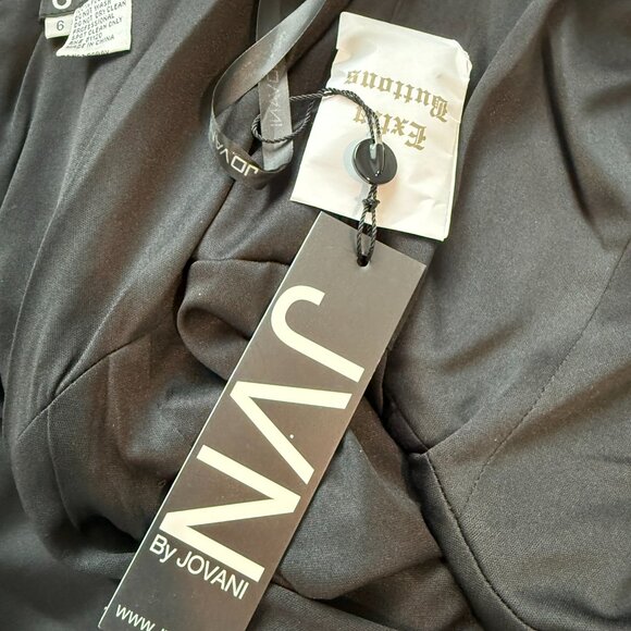 JOVANI 36402B Block Corset Off the Shoulder Long Black Prom Dress Size 6 NEW - Picture 8 of 8